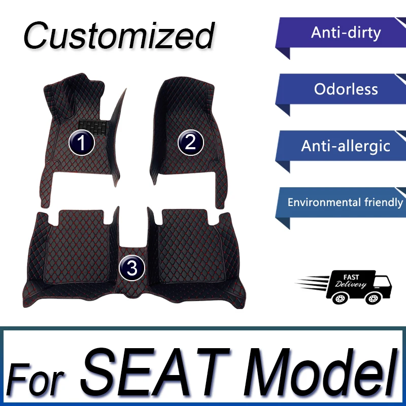 Автомобильные коврики для SEAT Ateca Arona ibiza Leon Toledo ST Alhambra Exeo автомобильные аксессуары