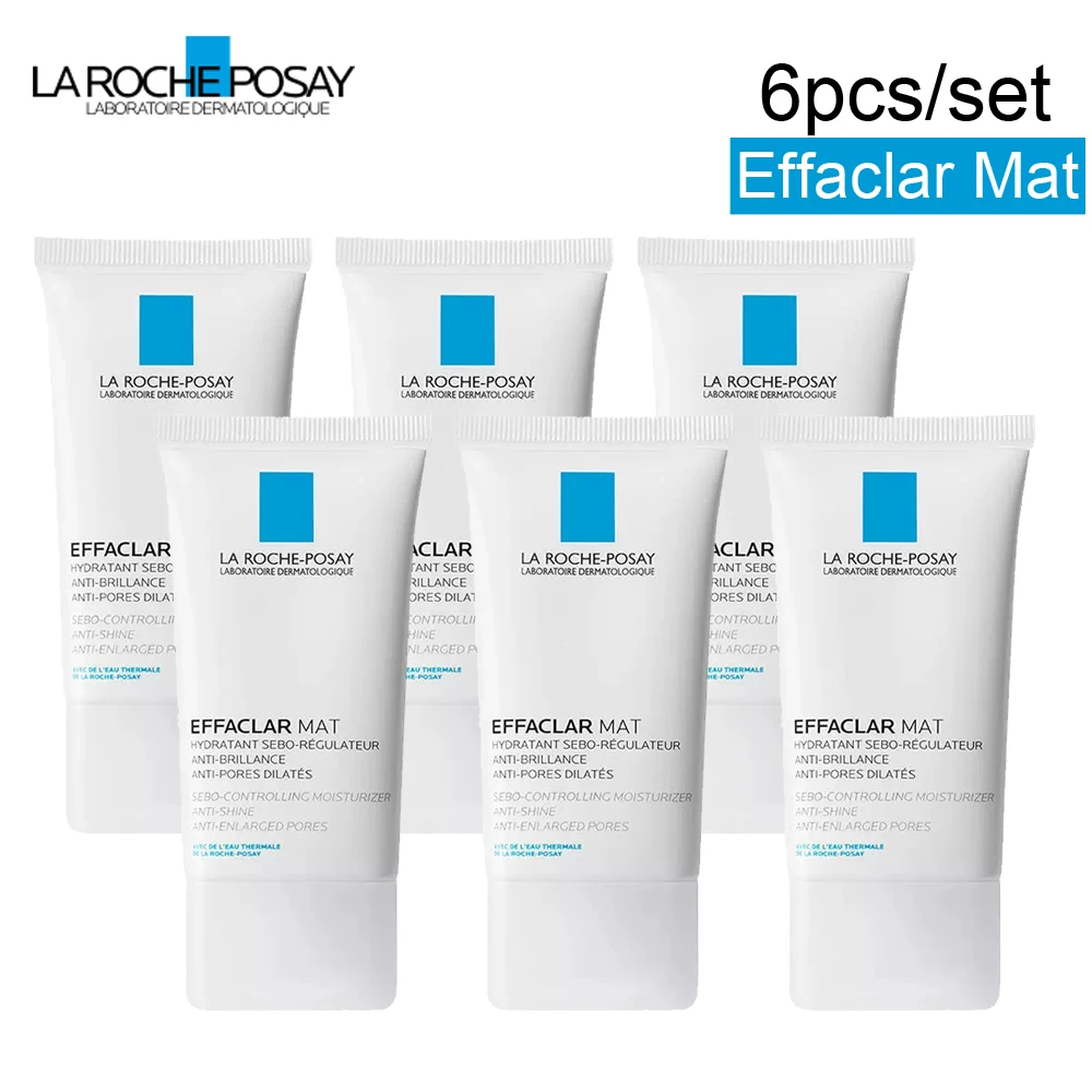 

6PCS La Roche-Posay Effaclar Mat Oil-free Matt Moisturizing Cream Suitable for Oily Skin Reduces Oil and Pores Moisturizes 40ml