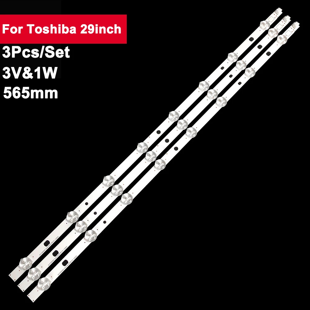

Светодиодные детали для подсветки телевизора Toshiba, 565 мм, 3V1W, 3 шт., 29 дюймов, 9P1300VT 29PB202T 29L2300 29L2333 29L4353 29L4363 29L2300DG 29L2333D