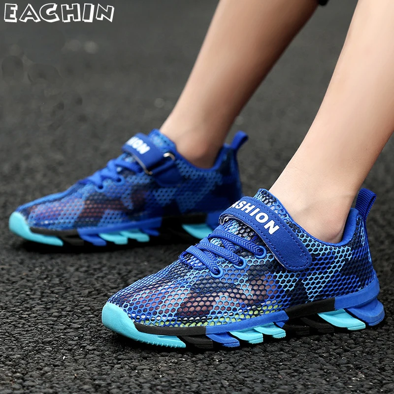

Летние дышащие кроссовки для мальчиков, модная спортивная обувь с мягкой подошвой для подростков, Детские сетчатые кроссовки, Студенческая обувь, повседневные кроссовки