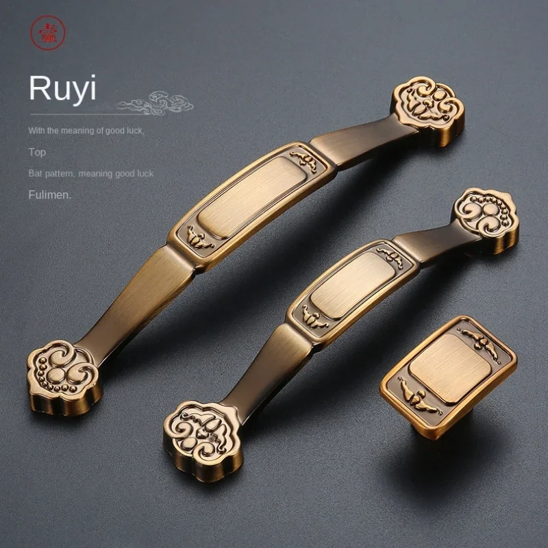 Drawer Kitchen Cabinet Handle Retro Dresser Zinc Alloy Door European Hardware