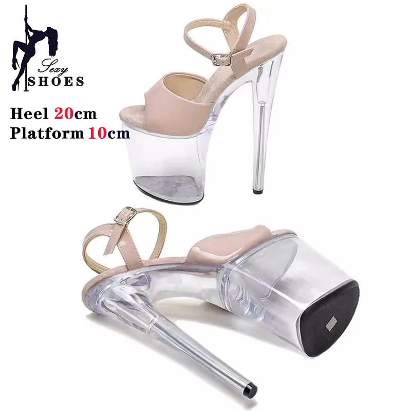 2024 абрикосового цвета женская обувь высокого качества 20 см/8 дюймов роскошные