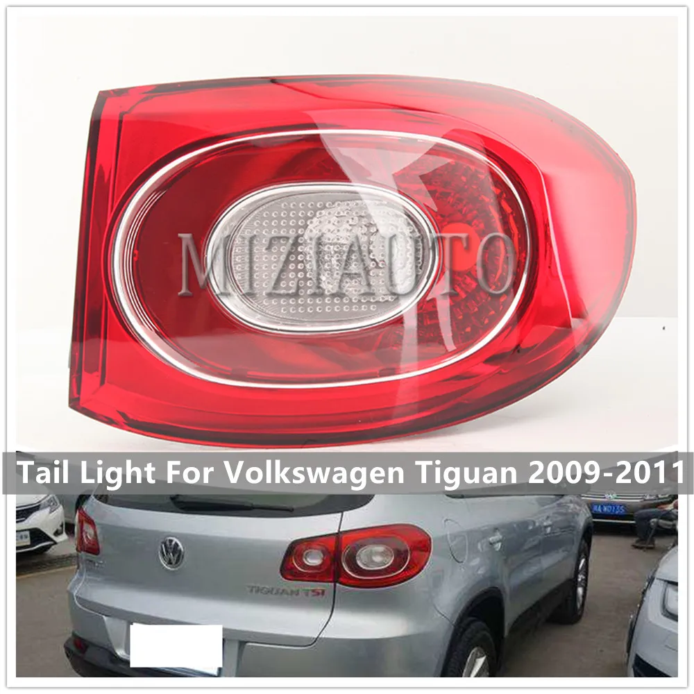 2PCS Rear Tail Light For Volkswagen Tiguan 2009 2010 2011 Rear Warning Brake Fog Lamp Turn Signal Light Car Accessories