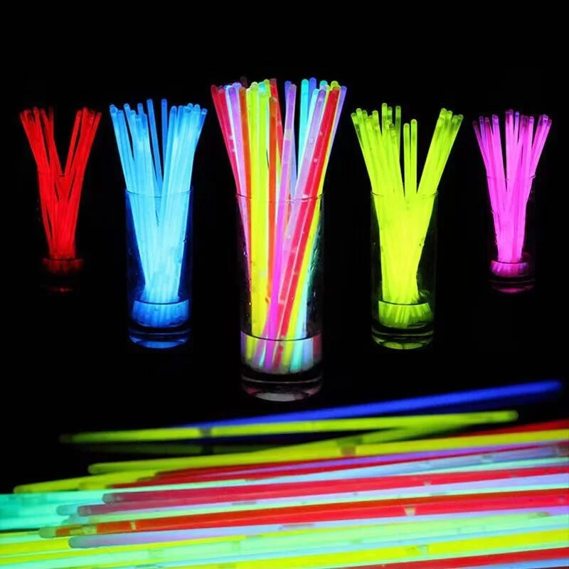 50PCS Glow Sticks Glowsticks Bracelet Necklaces in the Dark Christmas Halloween Party Supplies Football |