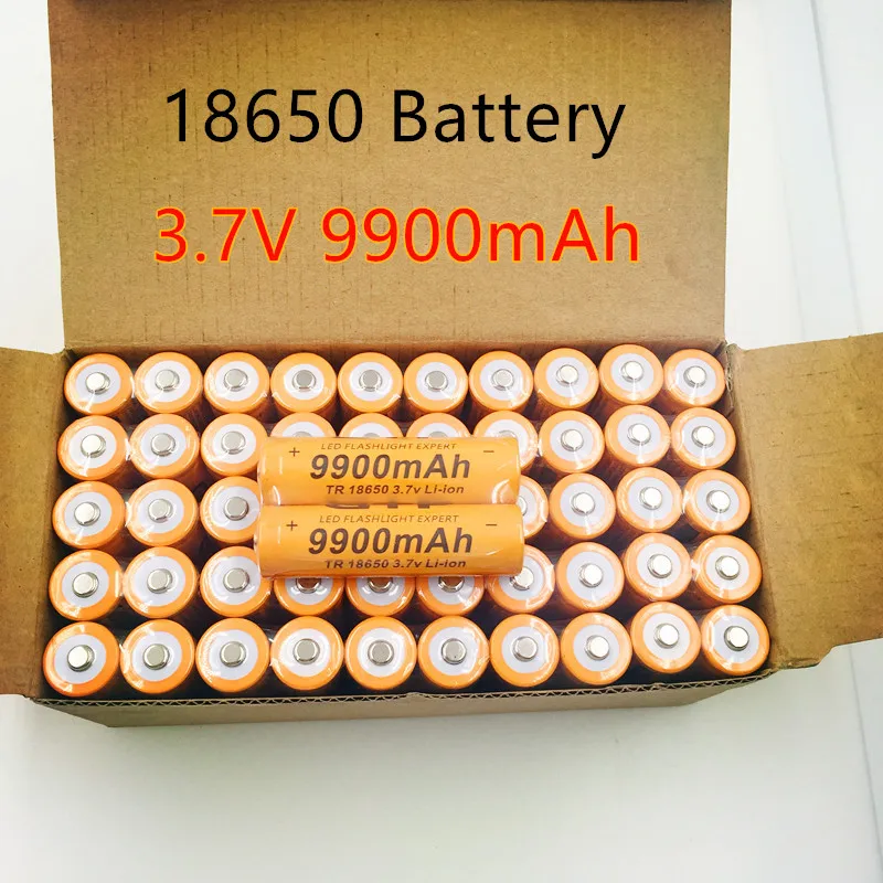 

100%New 18650 Battery 3.7V 9900 MAH Rechargeable Lithium Ion Battery Is A New High-quality LED Hot Flashlight Battery Wholesale