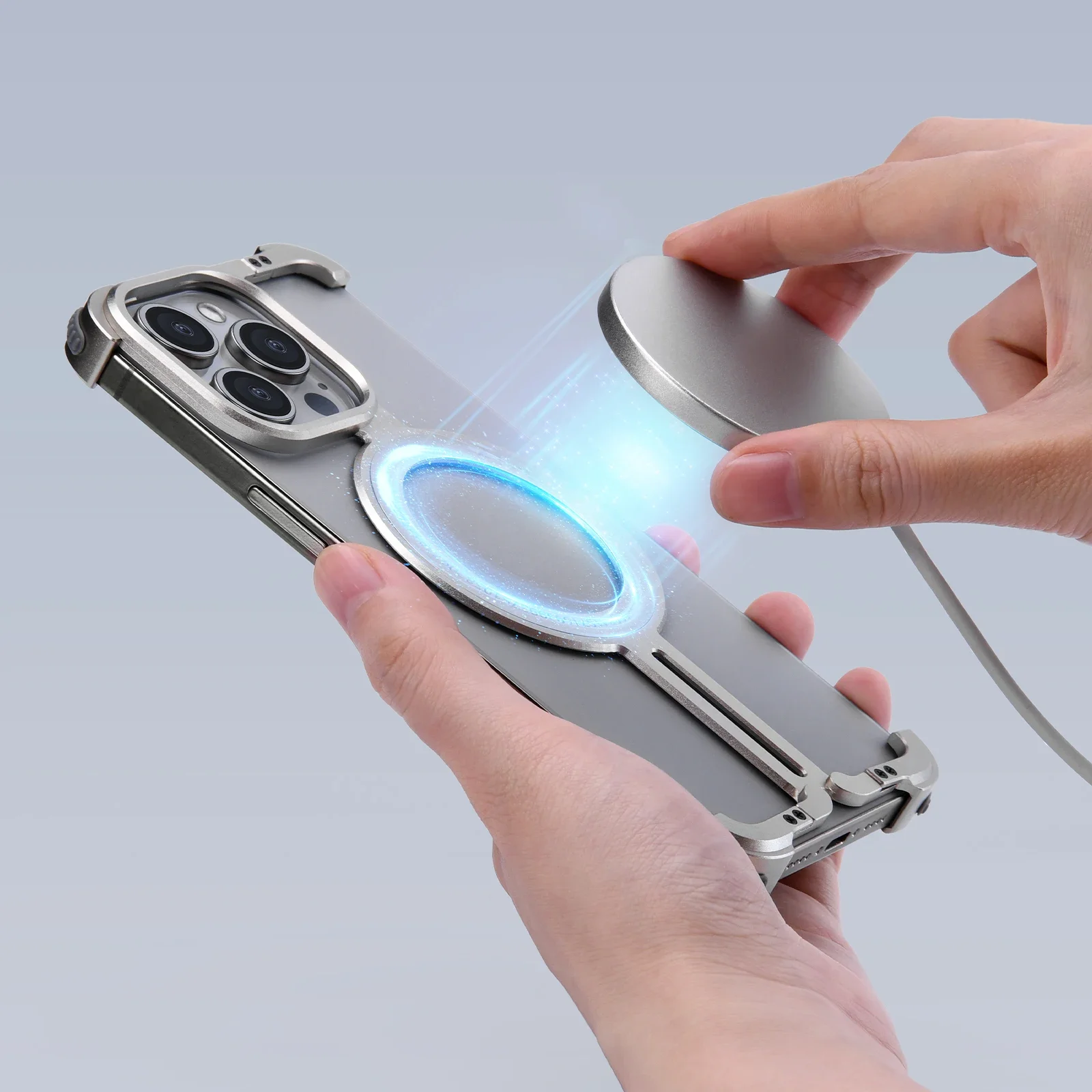 Чехол для телефона Oatsbasf Magsafe iPhone 15 Pro Max безрамный Тонкий чехол магнитный бампер