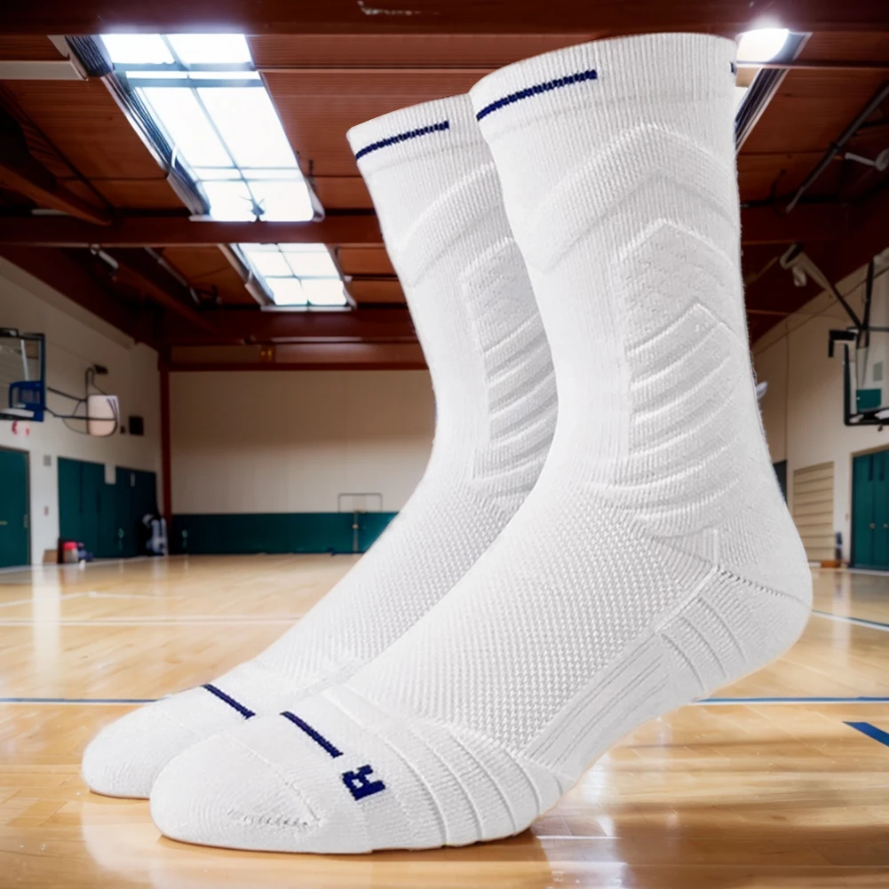Мужские спортивные носки баскетбольные махровые для бега Нескользящие удобные