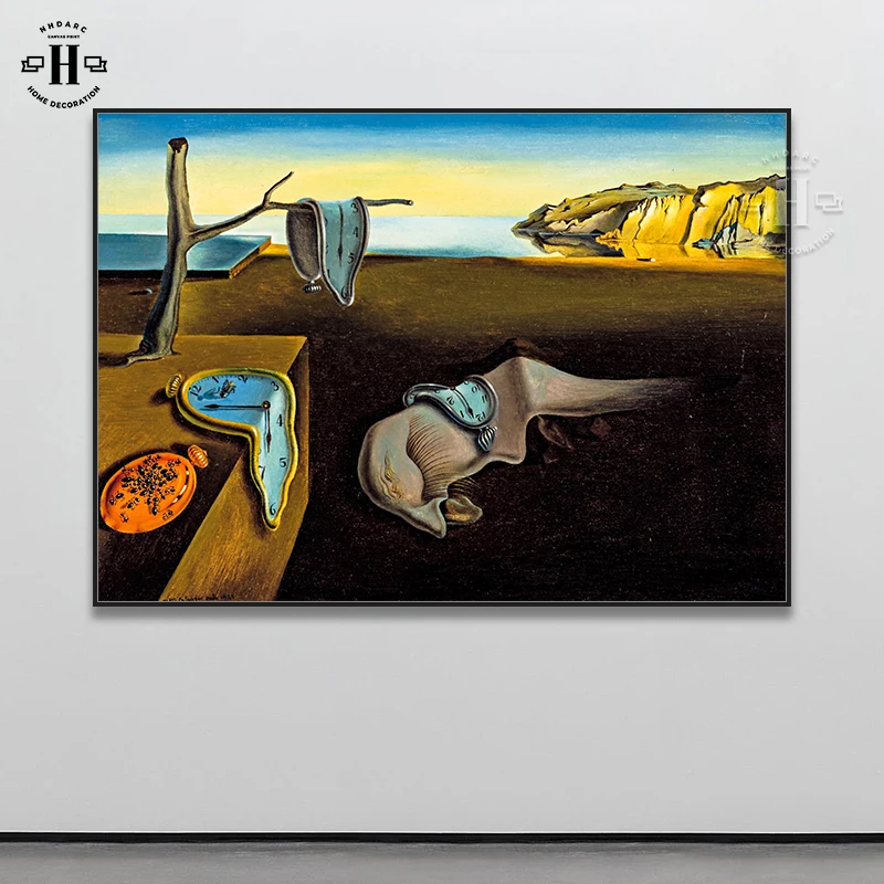 

Classic Artwork Canvas Print Painting Poster Salvador Dali The Persistence of Memory Clocks Surreal Wall Pictures Art Home Decor