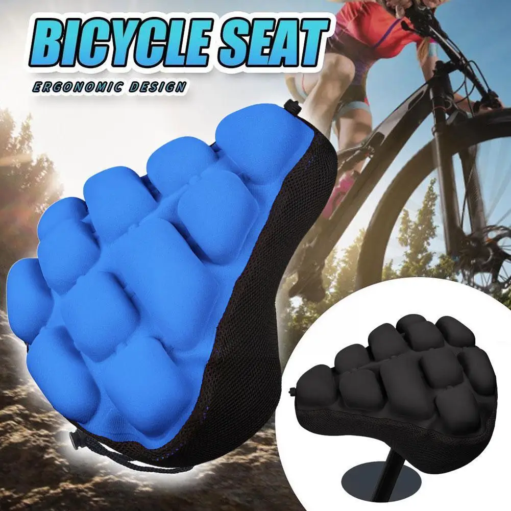 

Mountain Bike 3d Saddle Cover Breathable Soft Bike Shockproof Accessories Bike Cushion Bicycle Tpu Inflatable S I4i1