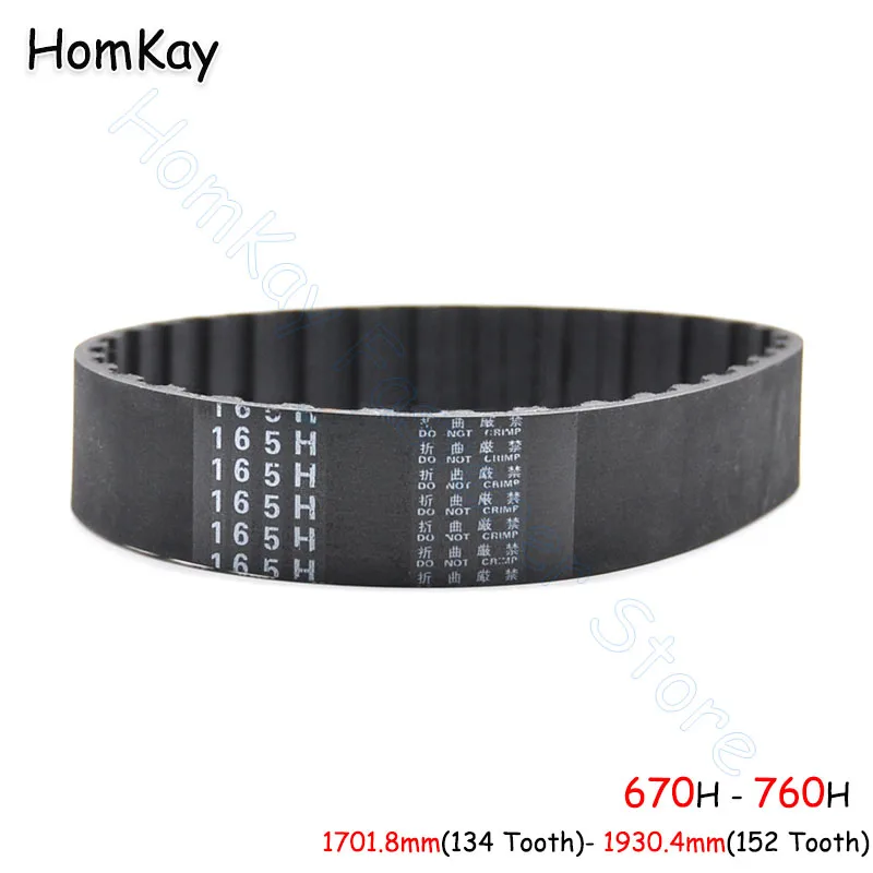 

H Timing Belt Rubber Closed-loop Transmission Belts Pitch 12.7mm No.Tooth 134 136 140 141 142 144 145 146 - 152Pcs width 25 30mm