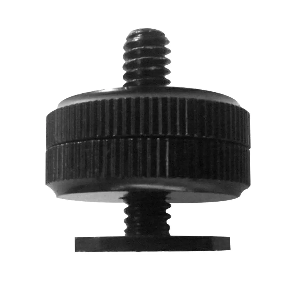 

High Quality New 1/4"-20 Tripod Aluminum Screw to Flash Hot Shoe Adapter Fix Digital Device Black Wholesale