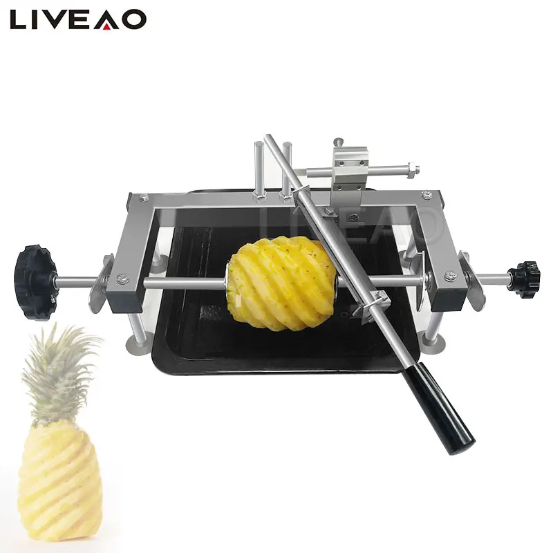 

Manual 304 Stainless Steel Pineapple Peeler And Corer Machine Ananas Fruit Peeling Machine Hand Pineapple Skin Remover Machine