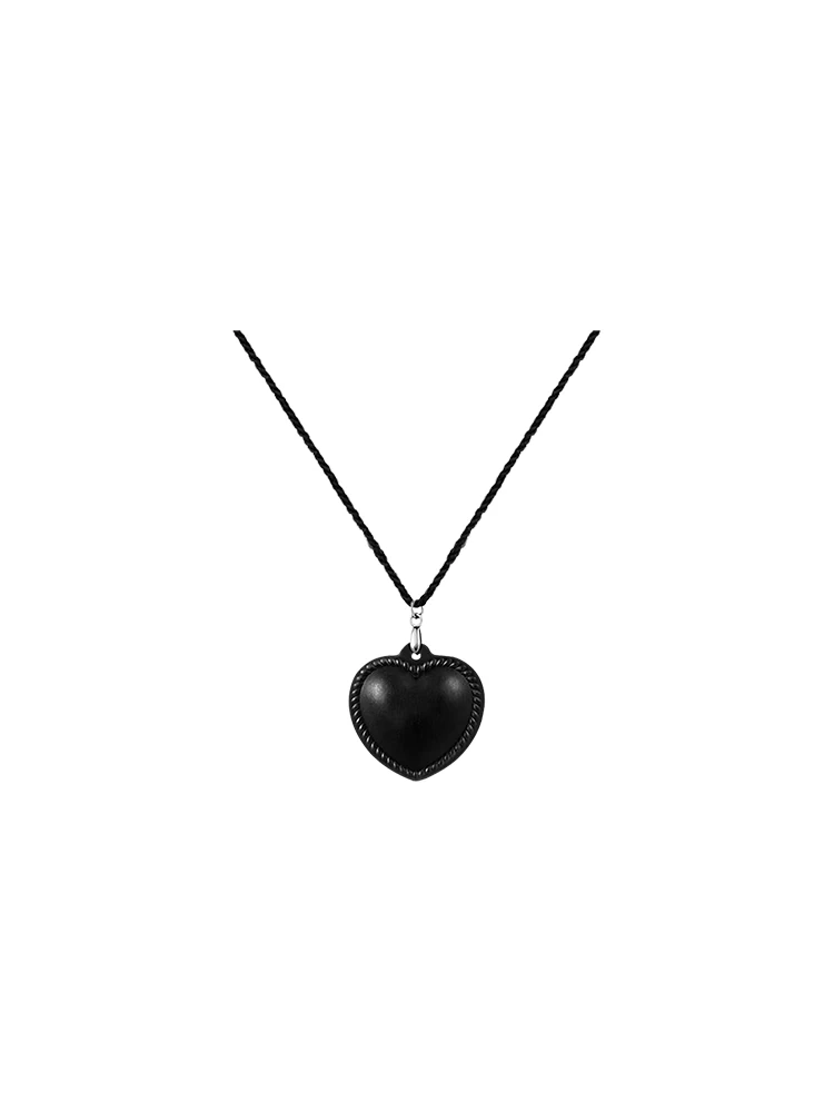 Черное женское ожерелье Love новинка 2024 популярная корейская серия длинная