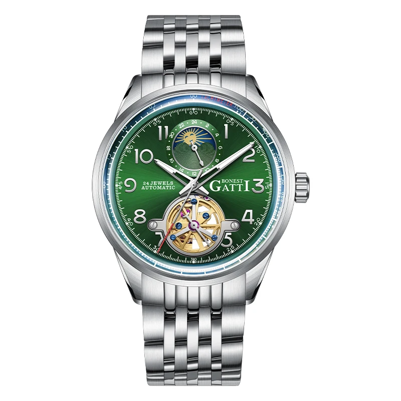 BONEST GATTI Мужские механические часы BG-5808 42 мм