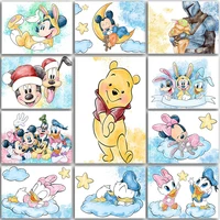5d diy diamond painting christmas disney mickey mouse winnie the pooh dog gift full squareround mosaic embroidery cross stitch