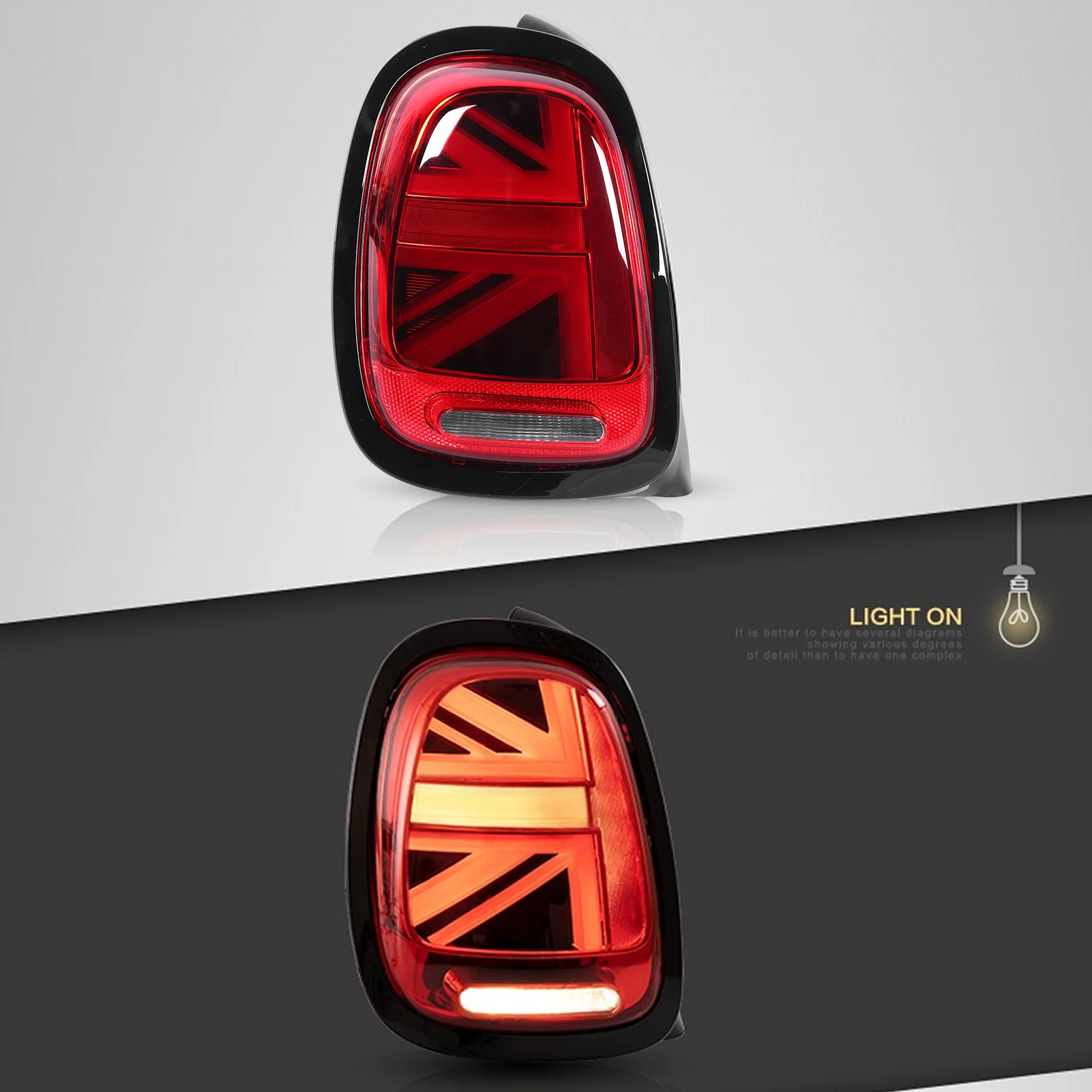 Modified Rear Tail Light for 2014-2019 BMW Mini MINI F56 Turn Brake Led Assembly