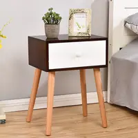 Simple and modern solid wood bedside cabinet storage cabinet storage cabinet beech wood leg cabinet sofa side cabinet cajonera