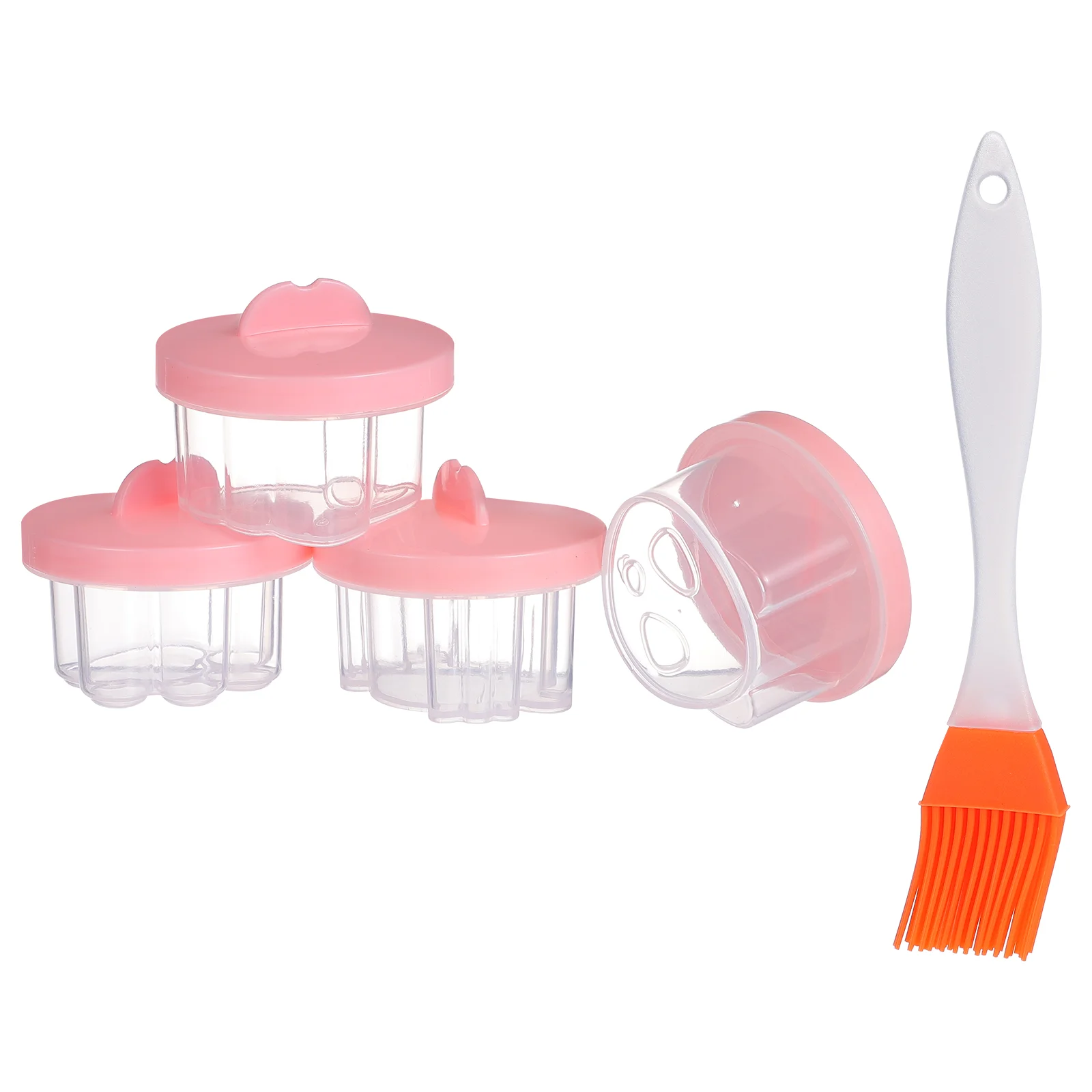 

4 Silicone Egg Poaching Cups Egg Boiler Mold Bowl Egg Cooker Nonstick Poached Egg Maker with Oil Brush For Cooking Breakfast