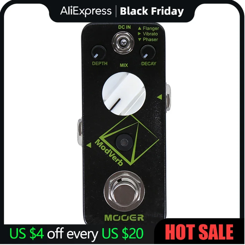 

MOOER Modverb Reverb Guitar Effect Pedal Flanger Vibrato Phaser Modulation Micro Pedal Electric Bass Guitar Parts & Accessories