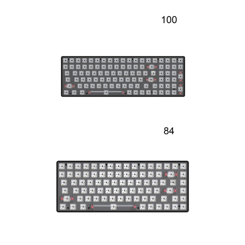 

84/100 механическая клавиатура в комплекте Горячая переключение программируемый BT 2,4G беспроводной 3 режима
