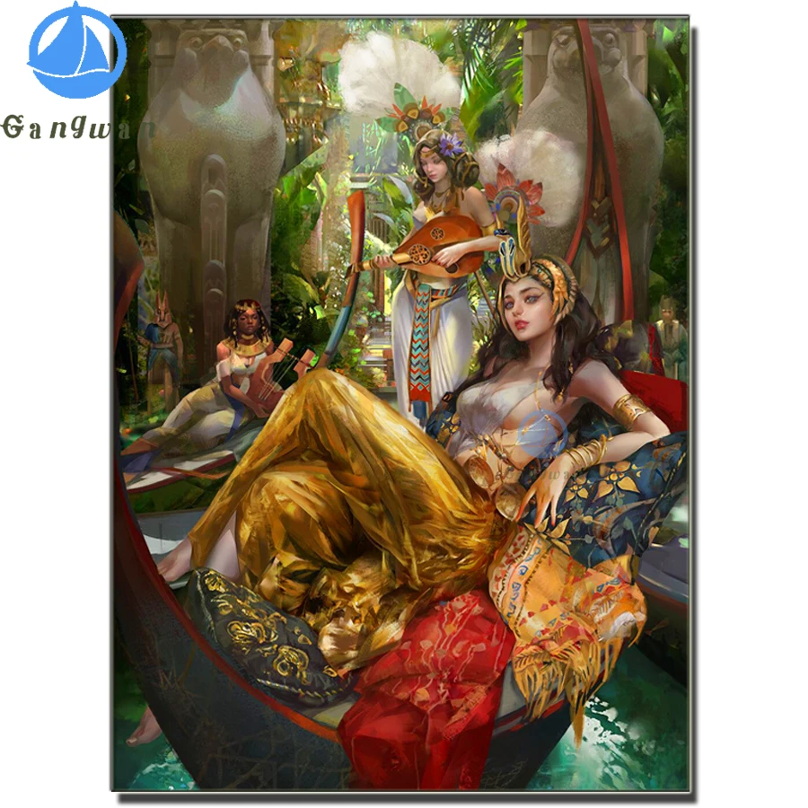

Diamond Embroidery Cleopatra Picture Of Rhinestones cross stitch Diamond Mosaic Diamond Painting queen of egypt DIY Handmade art