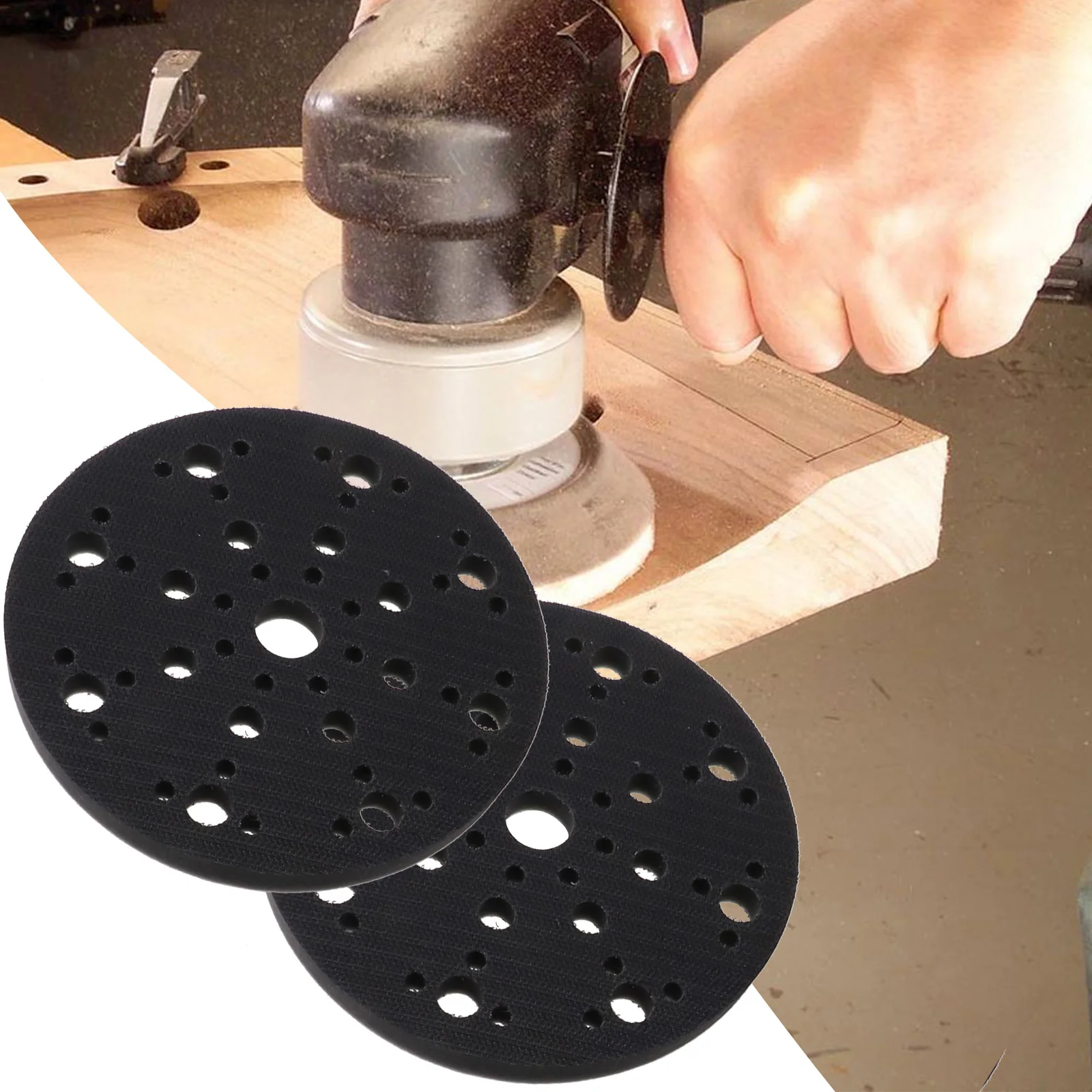 

2pcs 6 Inch 150mm 48-Holes Soft Sponge Interface Pad For Sander Backing Pads For Sanding Pads Automobiles Motorcycles Abrasive