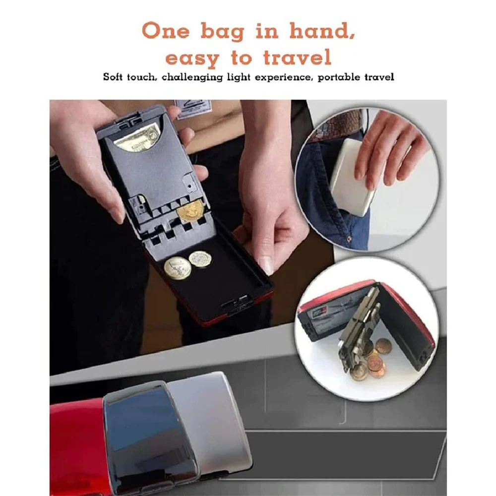 Анти-кражная клип-кошелек с защитой от RFID для кредитных карт, складной кошелек с защитой и устойчивость к смятию, держатели карт и удостоверений личности.