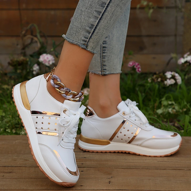 

Casual Female Sneakers Women's Vulcanized Shoes 2023 Summer Trends Fashion Platform Wedge Running Shoes Comfortable Soft Sole 43