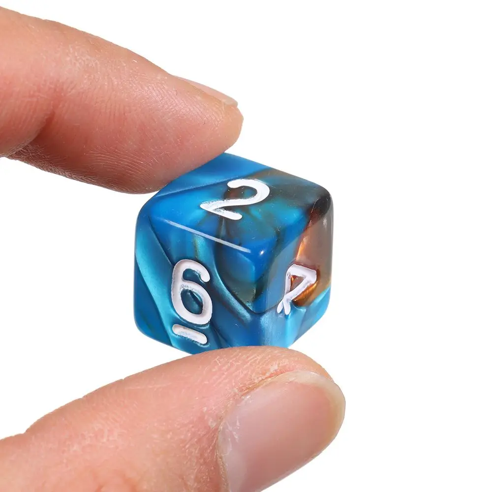 7 шт. многогранные Двухцветные Акриловые игральные кости для TRPG DND аксессуары