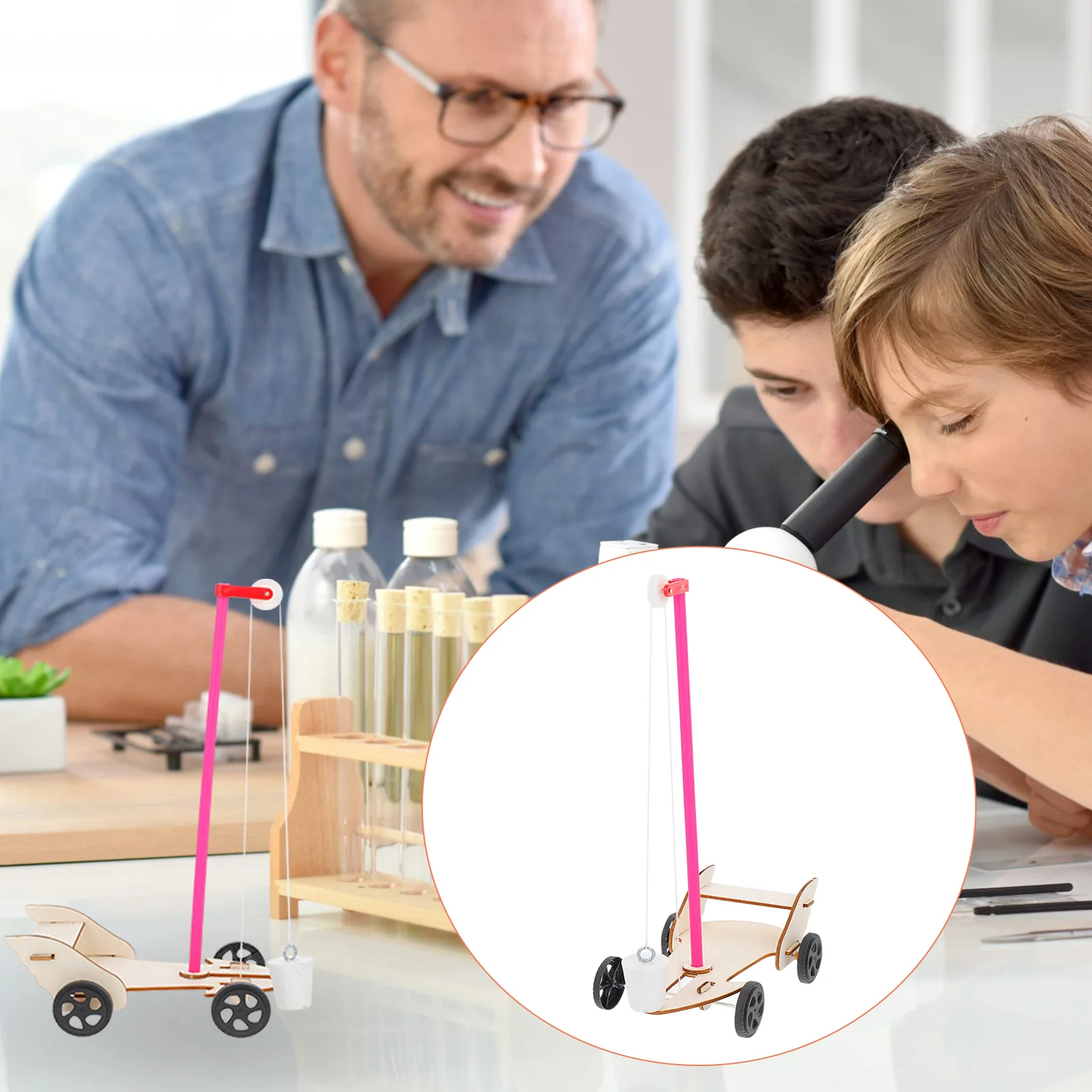 

2pcs Science Experiment Interesting Kids DIY Gravitational Car Self-made