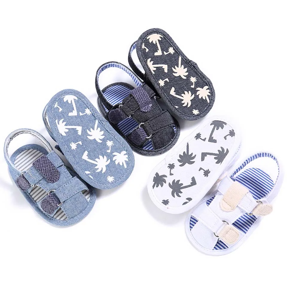 

Летние сандалии для маленьких мальчиков, обувь, модные мягкие босоножки в полоску для новорожденных девочек и младенцев, обувь для первых ш...
