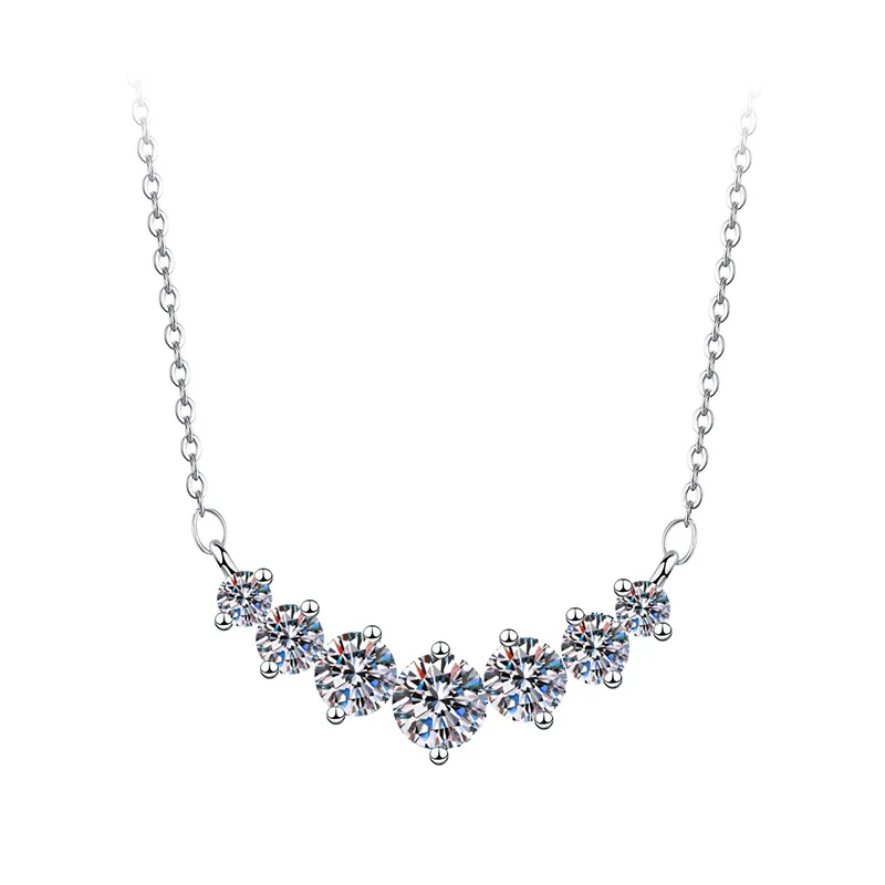 

Moissanite Necklace for Women Accessories Free Shipping Jewelry 925 Silver Pendant Aesthetic Necklaces Neck Pendants Fashion