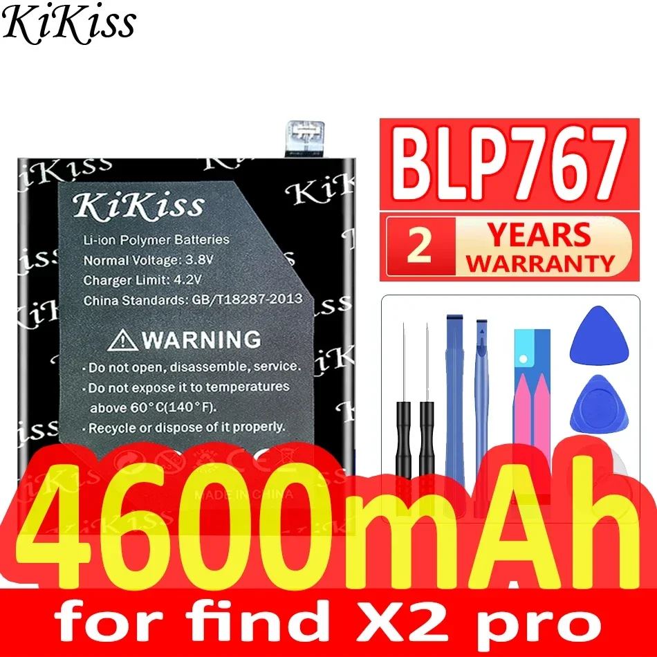 Мощный аккумулятор KiKiss 4500 мАч/4600 мАч BLP749 BLP767 для OPPO Find X2 Pro X2Pro 5G мобильного