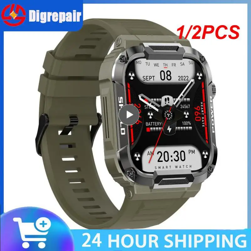 

1/2 шт., мужские водонепроницаемые умные часы с фитнес-трекером