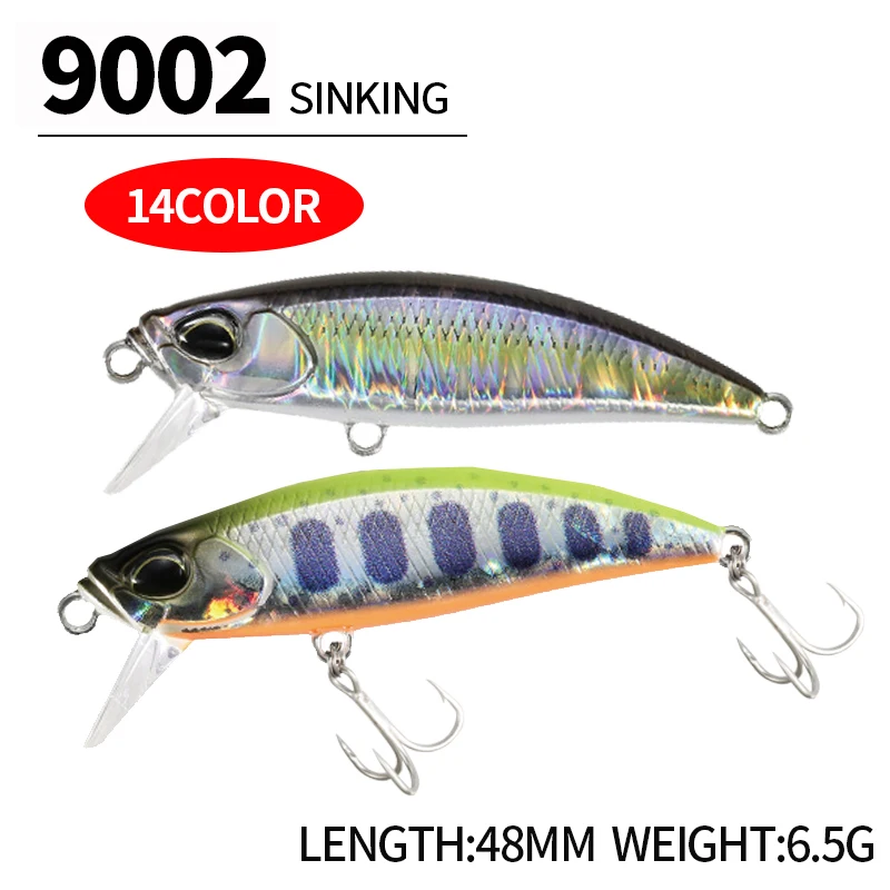 

1Pcs 48mm/50mm Sinking Minnow Lure Hard Bait Wobblers Minnow Carp Fishing Lure Isca Pesca Artificial Minnow Lure for Trout Bass