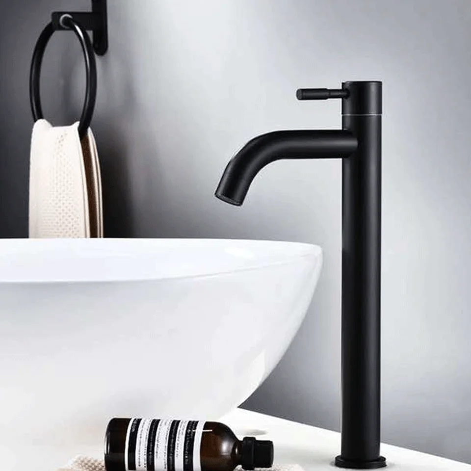 

Смеситель для умывальника из нержавеющей стали. Одна холодная вода, общественная ванная комната 1/2 дюйма. Ванная комната балкон