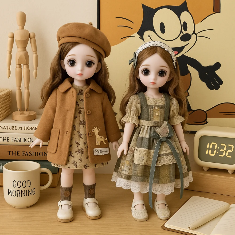 Фото 1/6 SD 30 см Bjd Doll с одеждой Привлекательные глаза с париком Макияж Принцесса Одеваются BJD Куклы с шаровым шарниром Элегантный №2