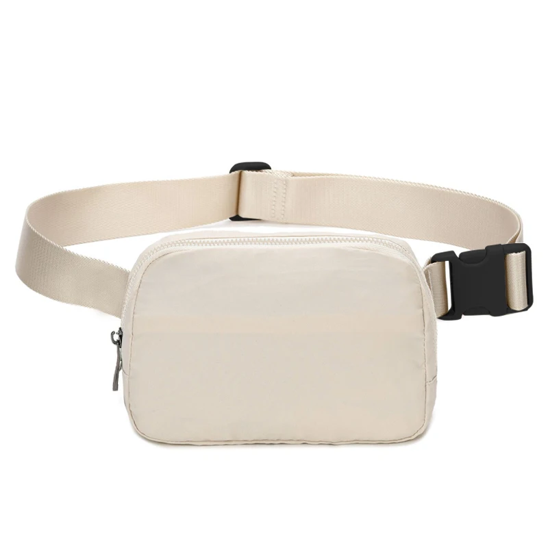 LULU Nylon Small Fanny Pack Women Casual Simple Waist Bags Outdoor Sports Gym Bag Fashion Versatile Travel Waterproof Hip Pouch