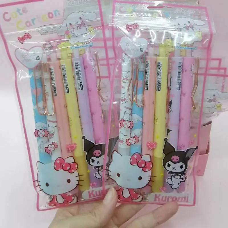 

Kawaii Sanrio Cartoon 0.38Mm Neutral Pen Signature Pen Gel Pen Cinnamoroll My Melody Creative Stationery Children Gifts