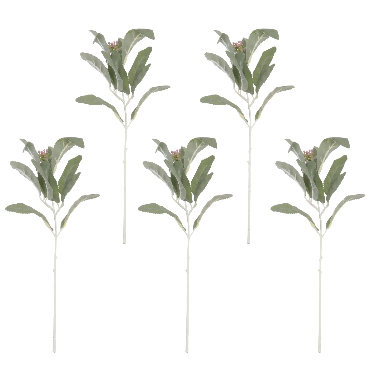 

5pcs Atificial Branch Leaf Green Plants Ornament Fake Plant (Light Green)