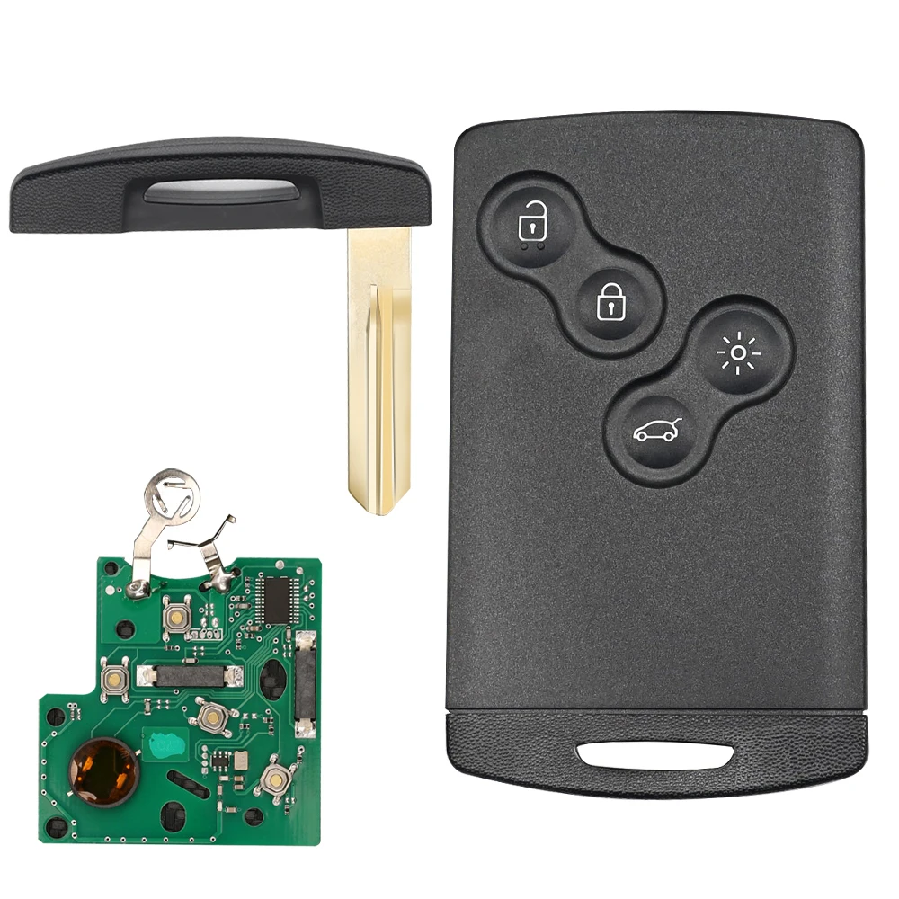 

SilKY автомобильный ключ дистанционного управления для Renault Megane 3 Fluence Scenic Laguna 3 Koleos Clio PCF7952, сменная карта громкой связи