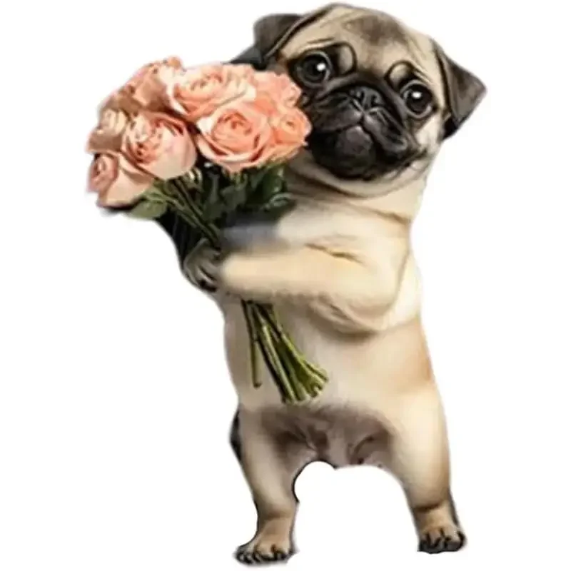 

2D очаровательный мопс акриловый автомобильный вентиляционный отверстие диффузор ароматов воздух забавные интерьерные декоративные аксессуары модный освежитель L5N3