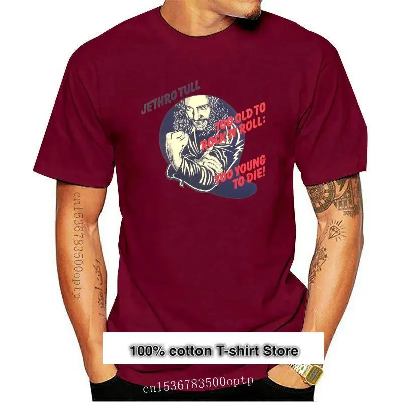 

Camiseta de Jethro Tull Too Old to Rock N Roll para hombre y mujer, camiseta negra nueva