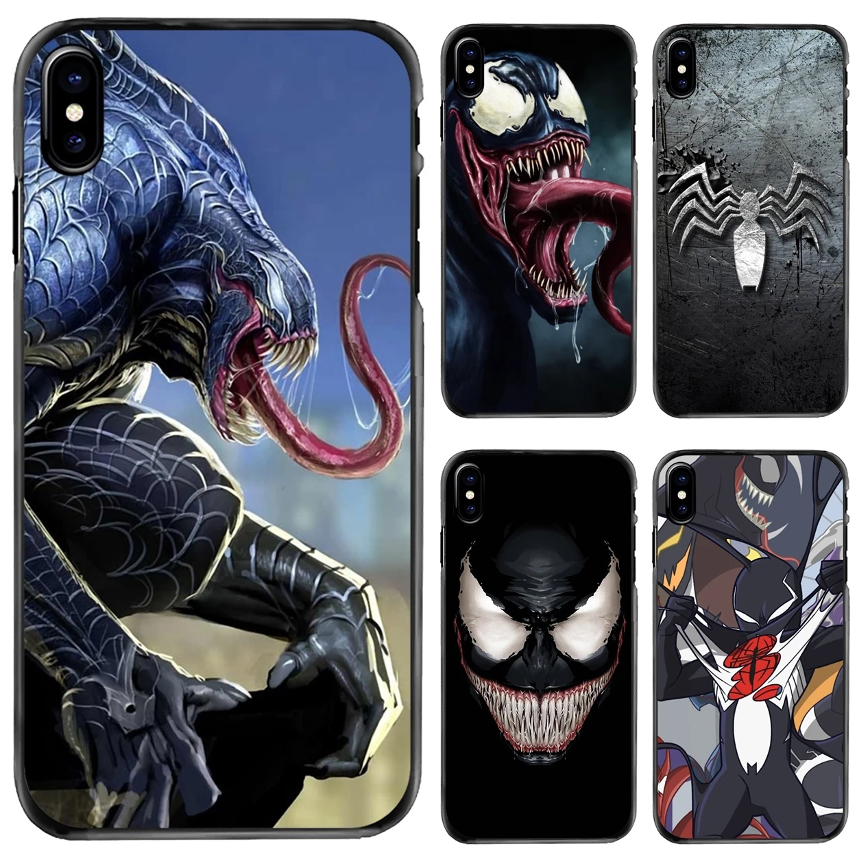 

Hard Phone Bag Case New Venom Villain Marvel Anime For iPhone 11 12 13 14 Pro MAX Mini 5 5S SE 6 6S 7 8 Plus 10 X XR XS
