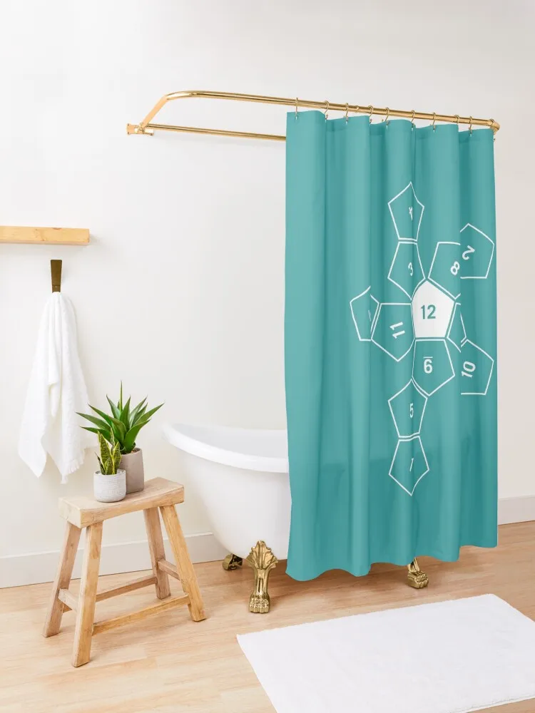 Бирюзовый развернутый D12 занавеска для душа моющаяся водонепроницаемая тканевая