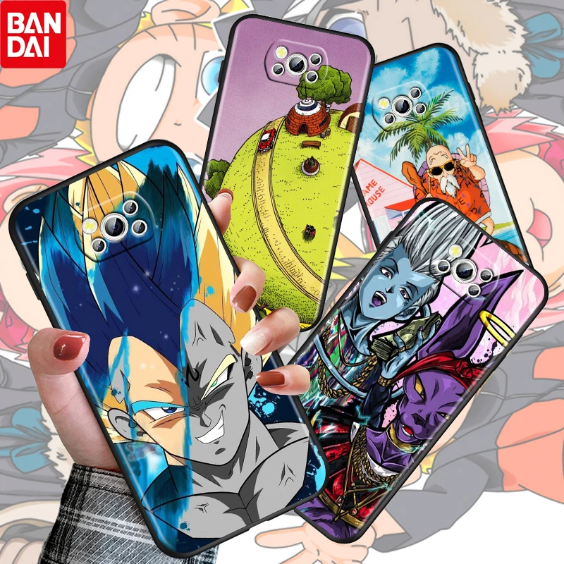 

Hot Dragon Ball Son Goku For Xiaomi Poco M4 X3 F3 GT NFC M3 C3 M2 F2 F1 X2 Pro Mi Mix3 Soft Silicone Black Phone Case Cover Capa