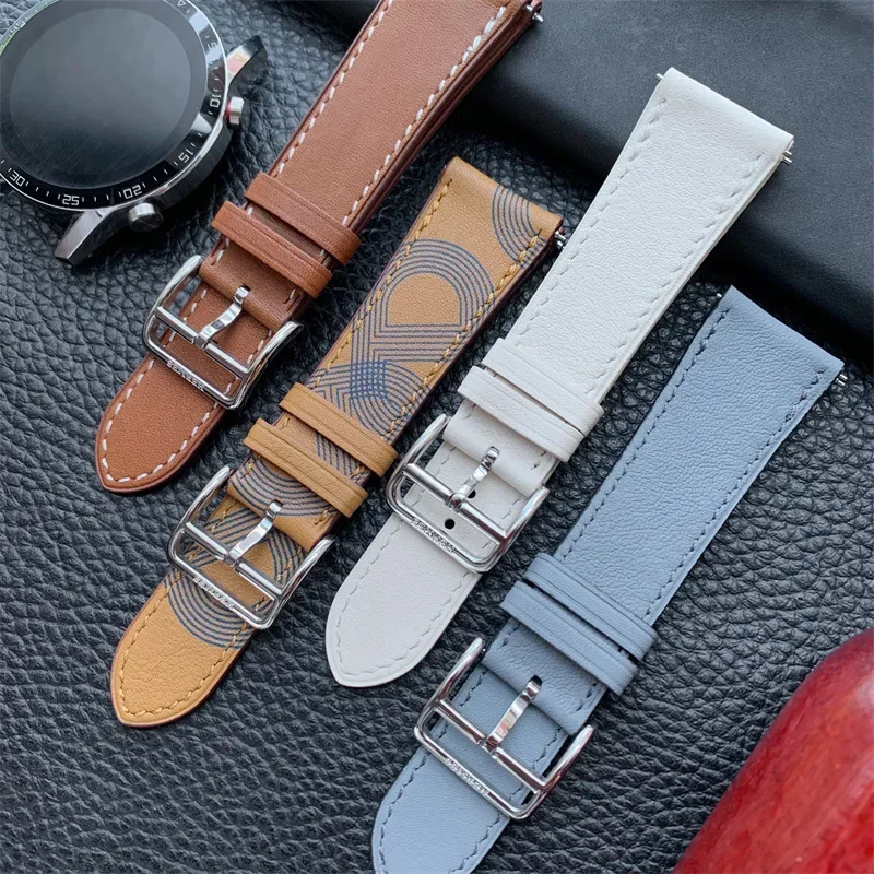 Фото Кожаный ремешок для Amazfit GTS 4/GTR 4/3/2 Mini/Pro/stratos/Balance Sport Correa 20 мм/22 мм ремешок для часов Amazfit bip 5-3 pro-U №5