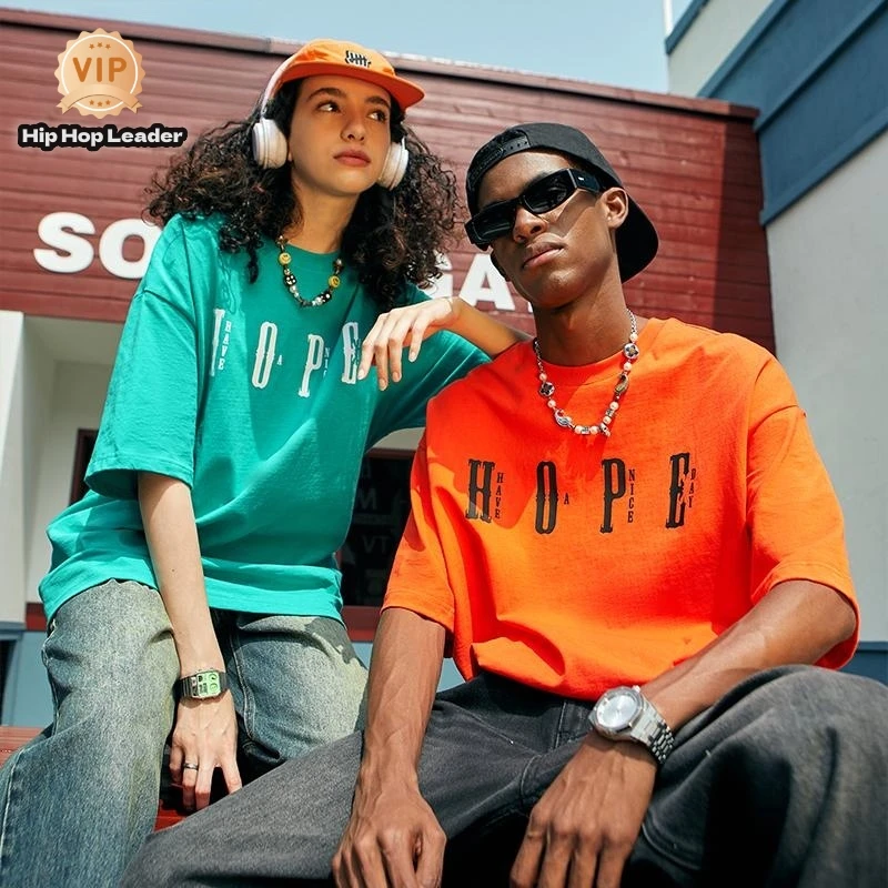 

Hiphop Leader Officiel Store Y2k Printed Men T-Shirt Fashion Tees Loose Washed Cotton Hip Hop Vintage Streetwear Sweat Tops 2023