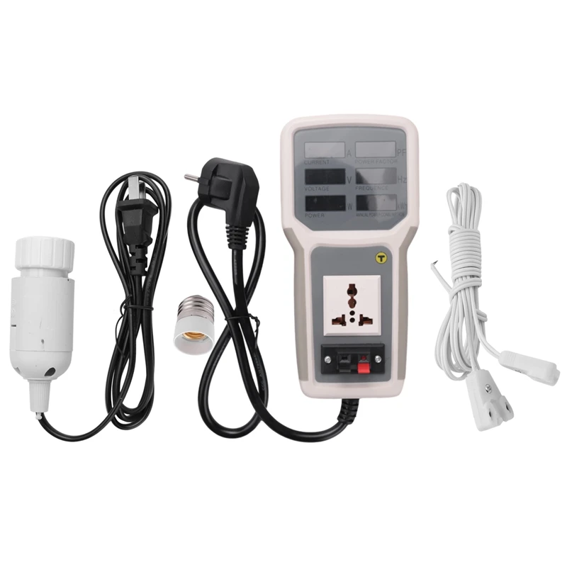 

HP-9800 Handheld Power Meter Power Analyzer LED Metering Socket Measurable Current-Voltage Power Factor EU Plug