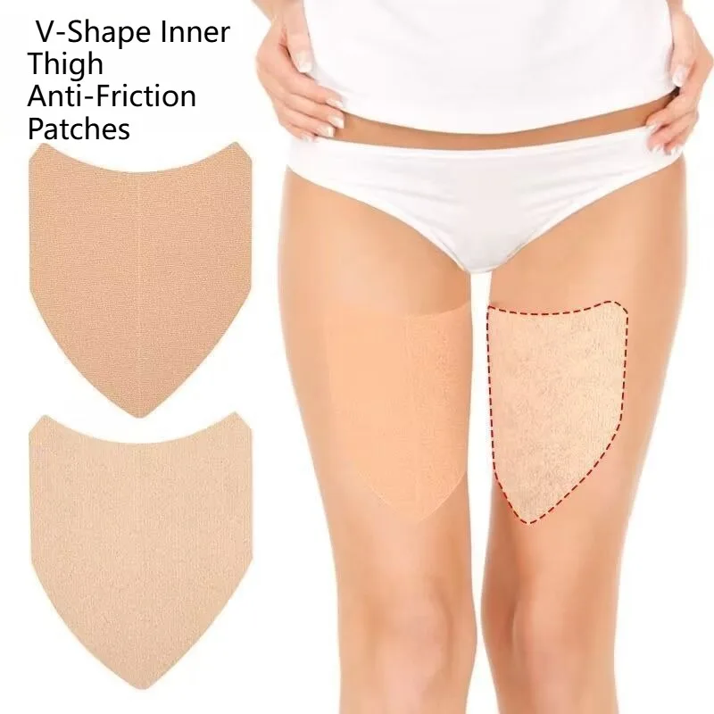 Фото Прозрачные многоразовые наклейки-пластыри для внутренней стороны бедер от пота и натирания, летние, невидимые, с эффектом снятия давления, для сухости кожи №1